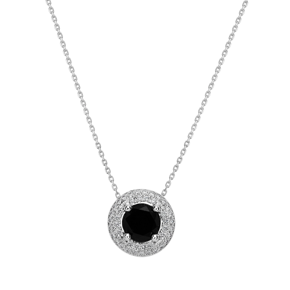 Přívěs s černými a bílými diamanty Black Widow