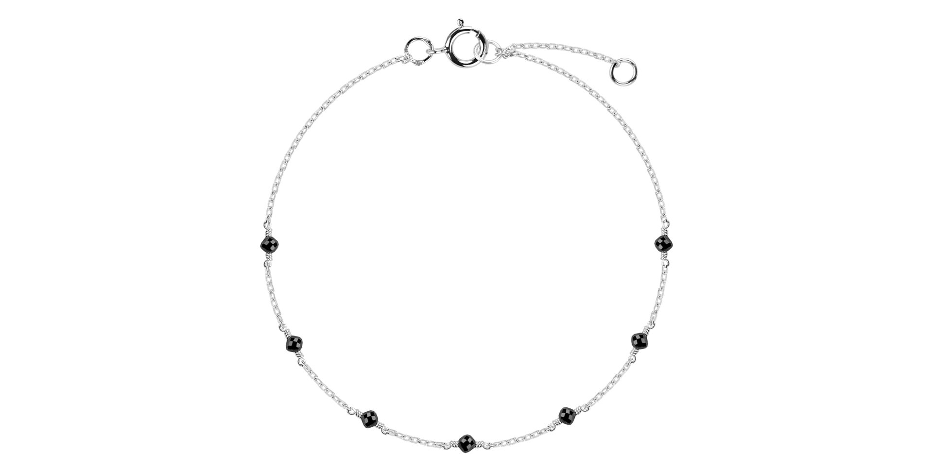 Náramek s černými diamanty Mirrabella