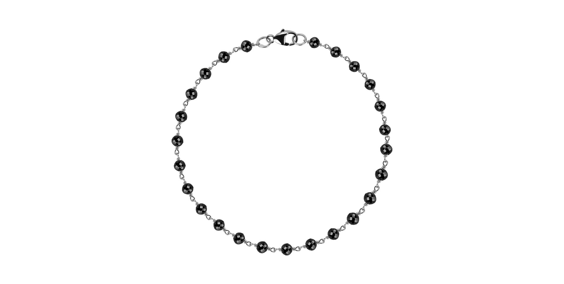 Náramek s černými diamanty Dark Melody