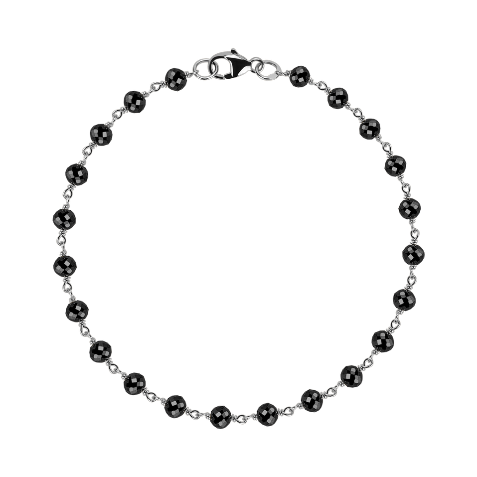 Náramek s černými diamanty Dark Melody
