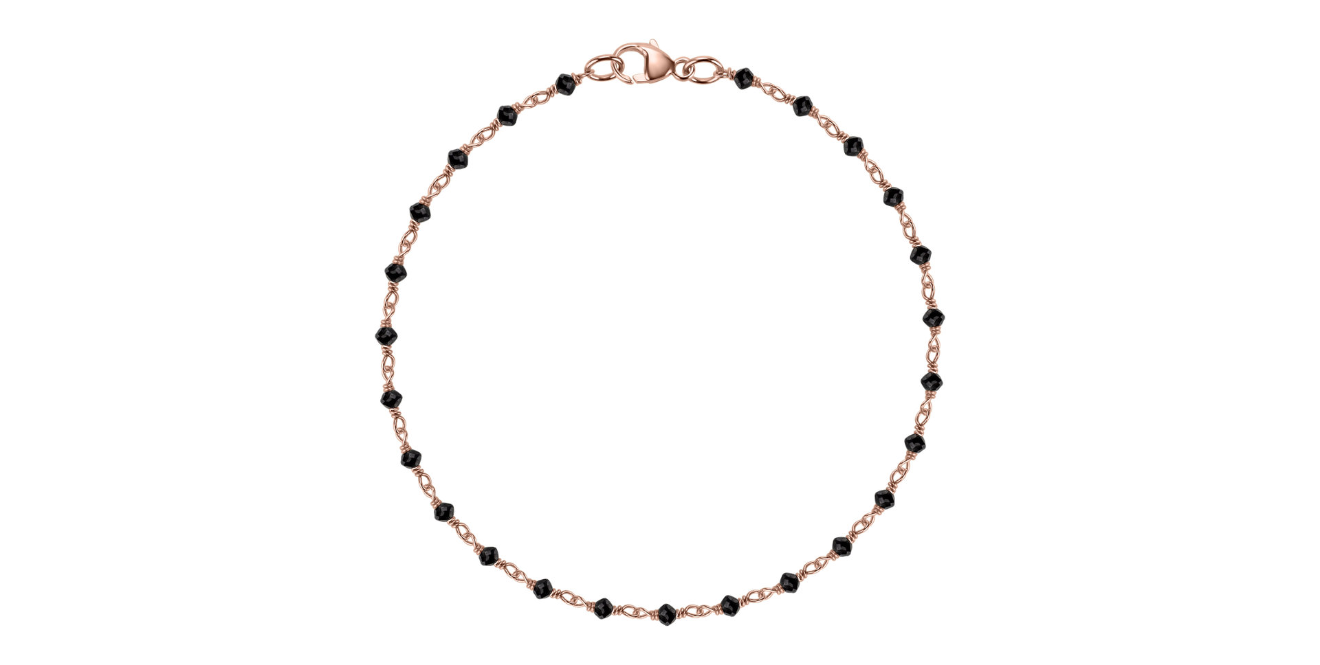 Náramek s černými diamanty Dark Melody
