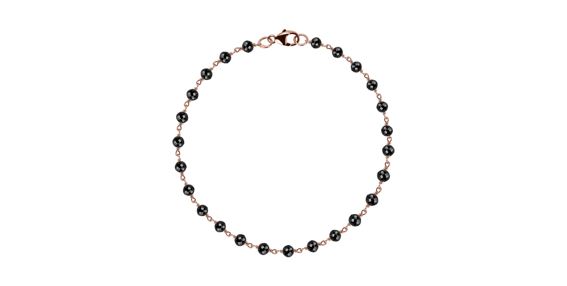 Náramek s černými diamanty Dark Melody