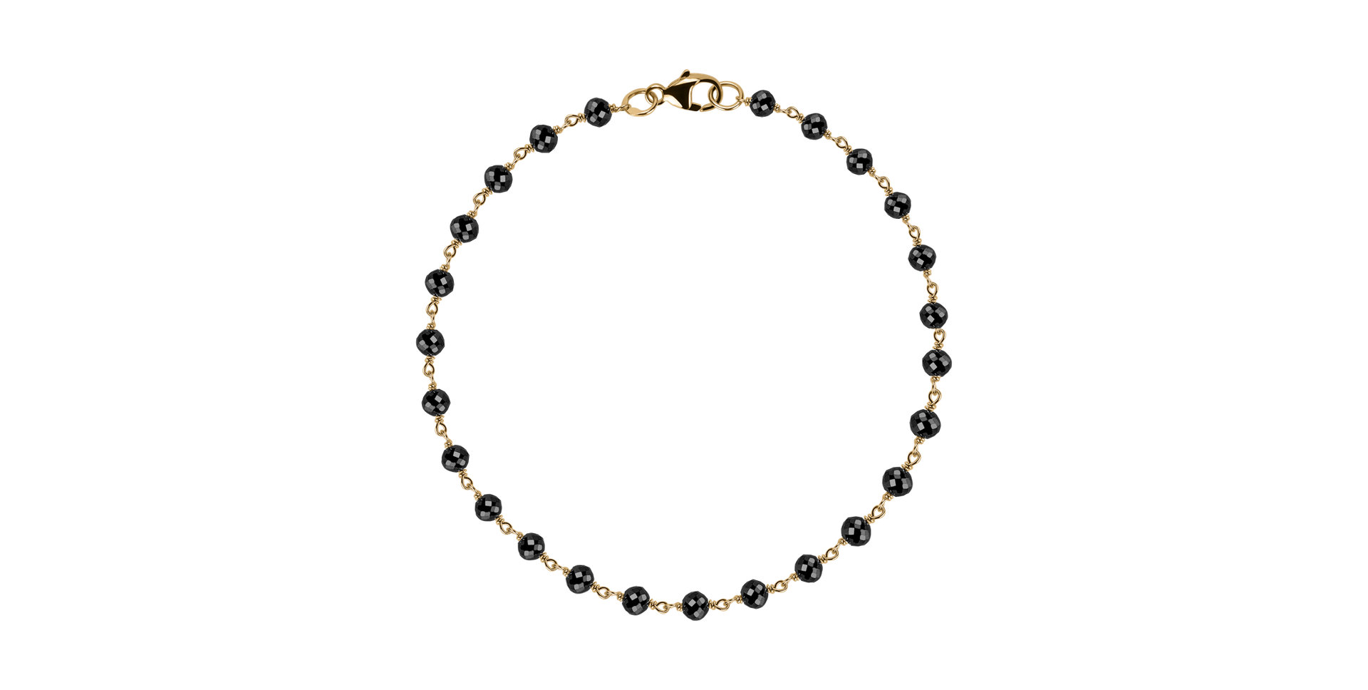 Náramek s černými diamanty Dark Melody