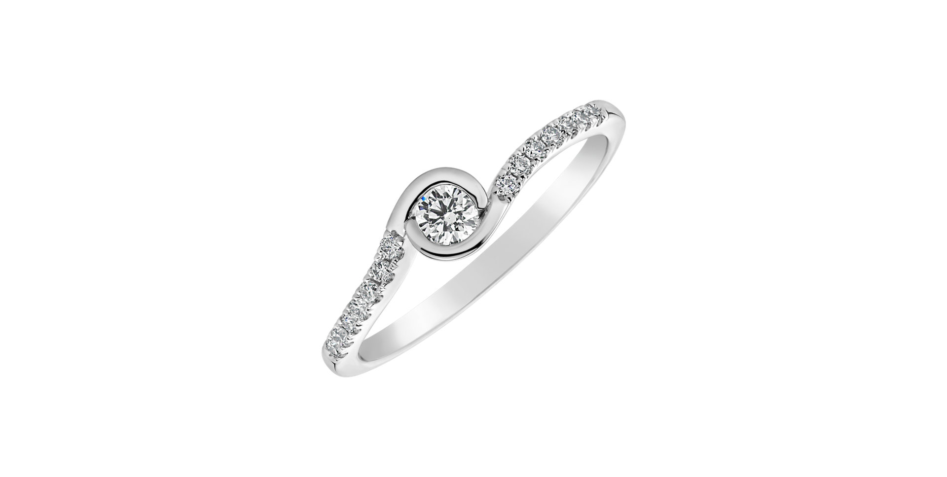 Prsten s diamanty Love Twist