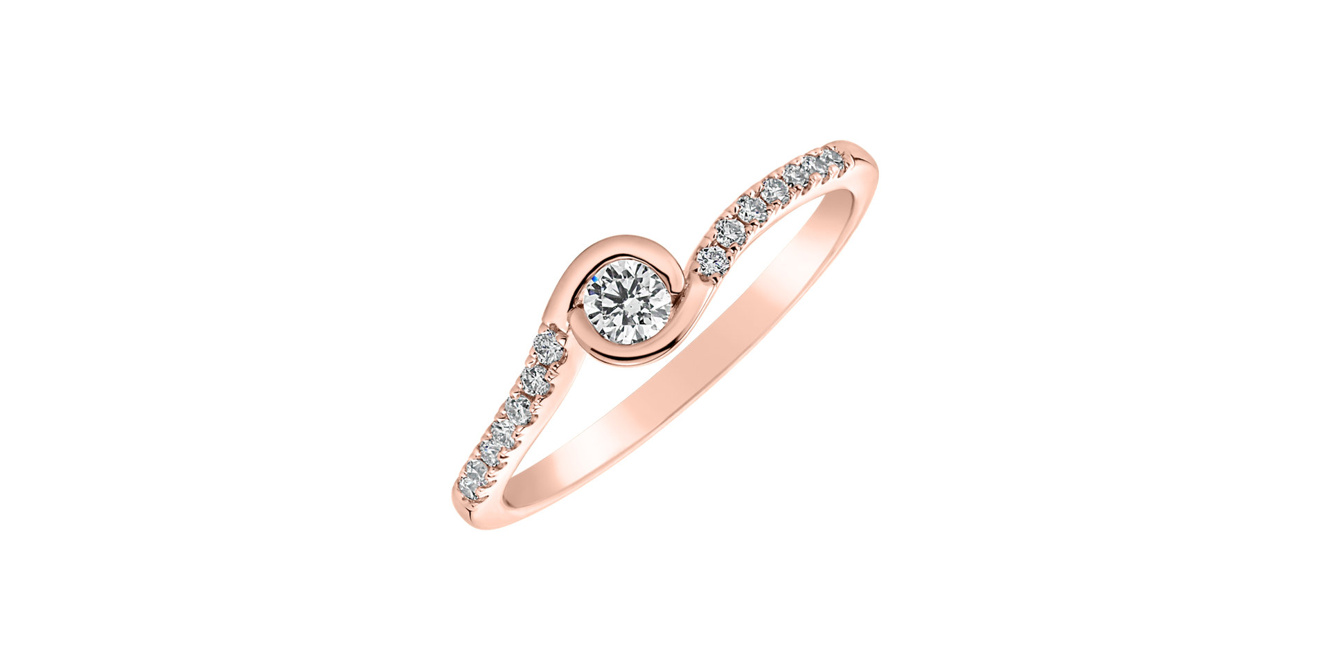 Prsten s diamanty Love Twist
