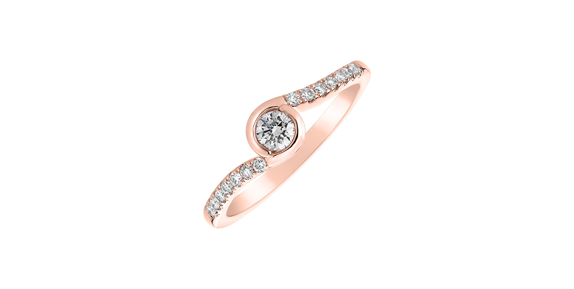 Prsten s diamanty Love Twist