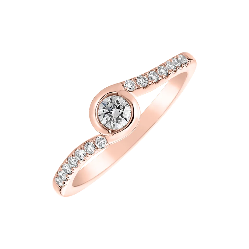 Prsten s diamanty Love Twist