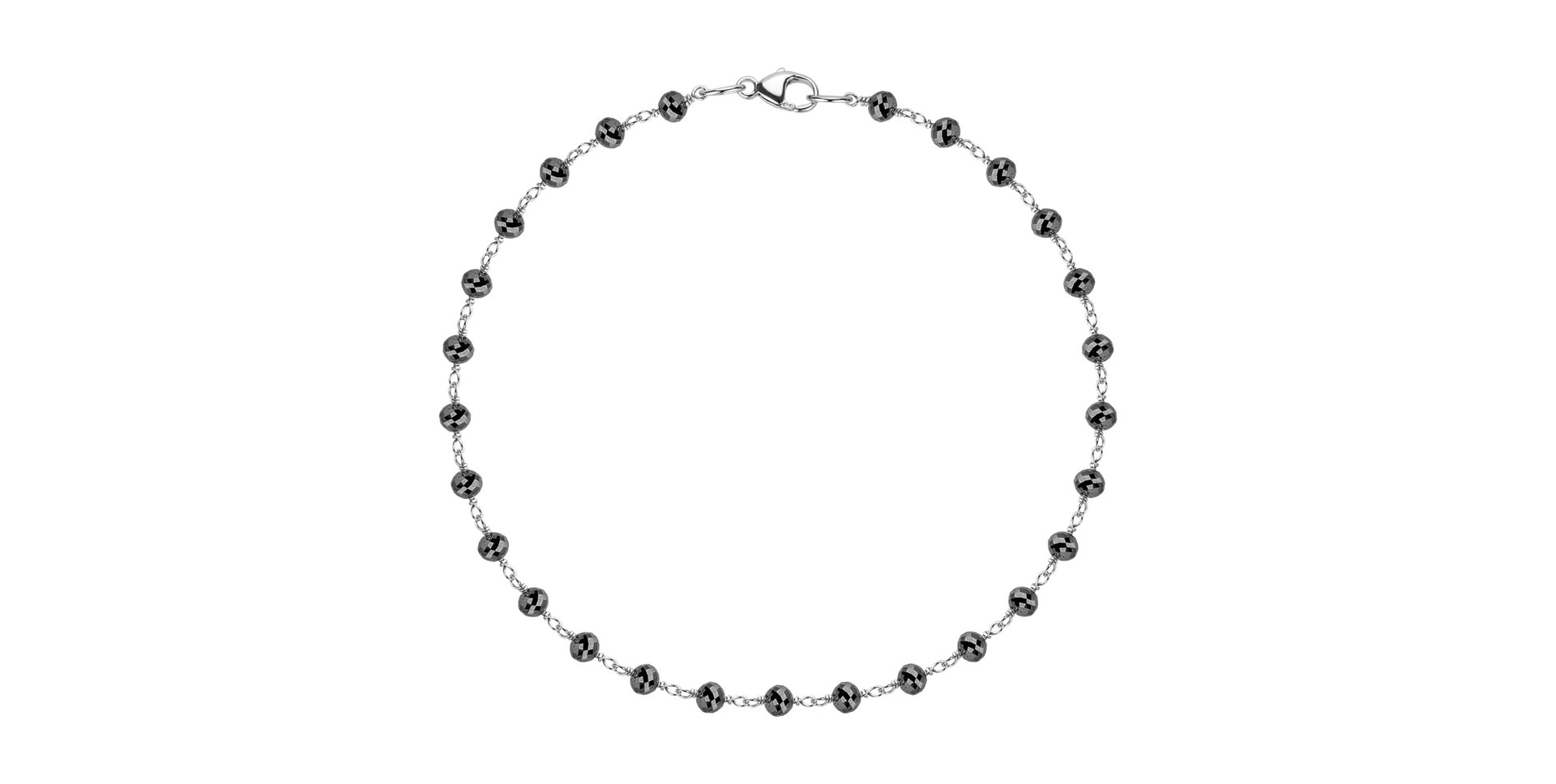 Náramek s černými diamanty Dark Melody