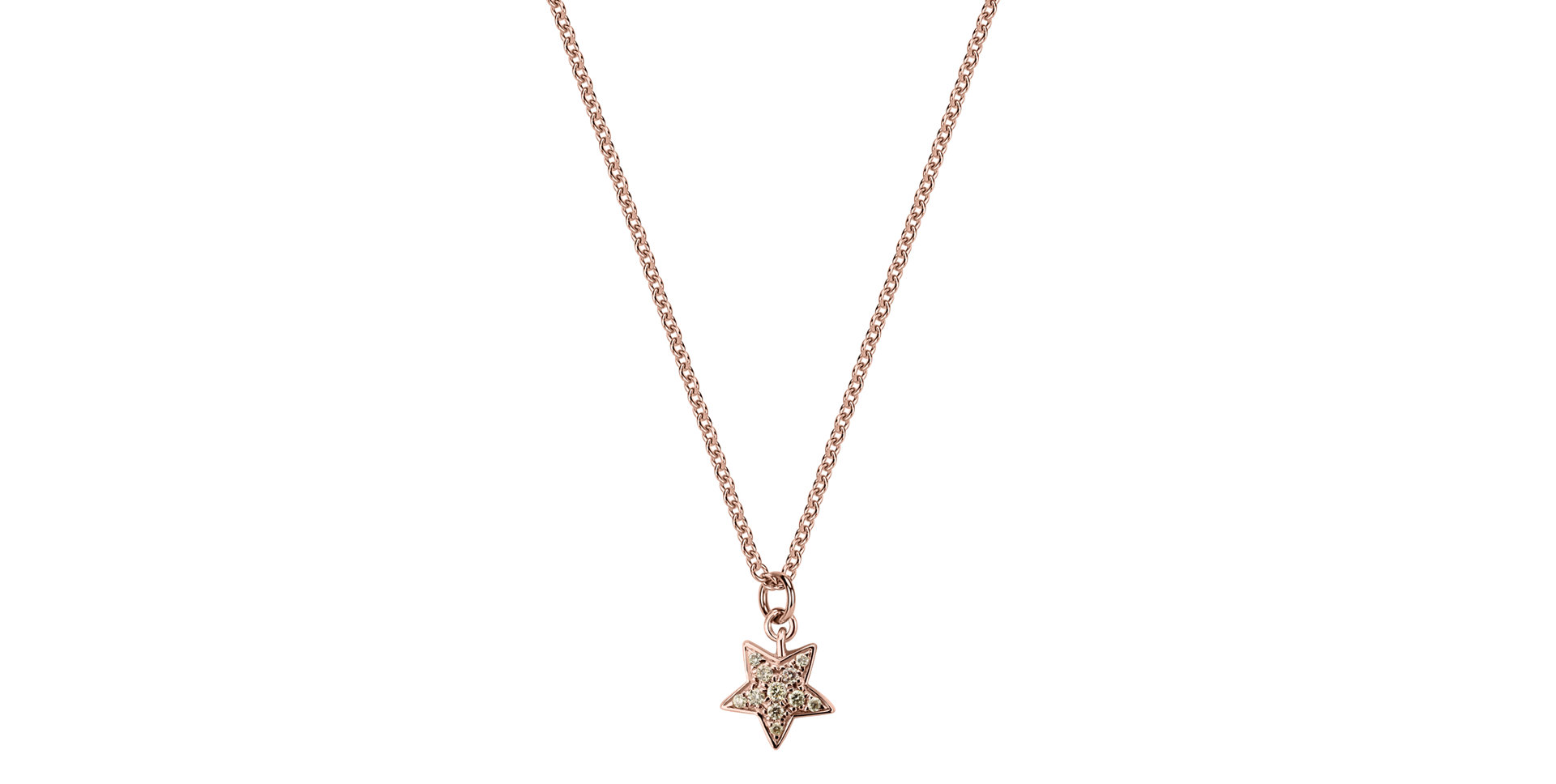 Náhrdelník s hnědými a bílými diamanty Waterfall Heaven