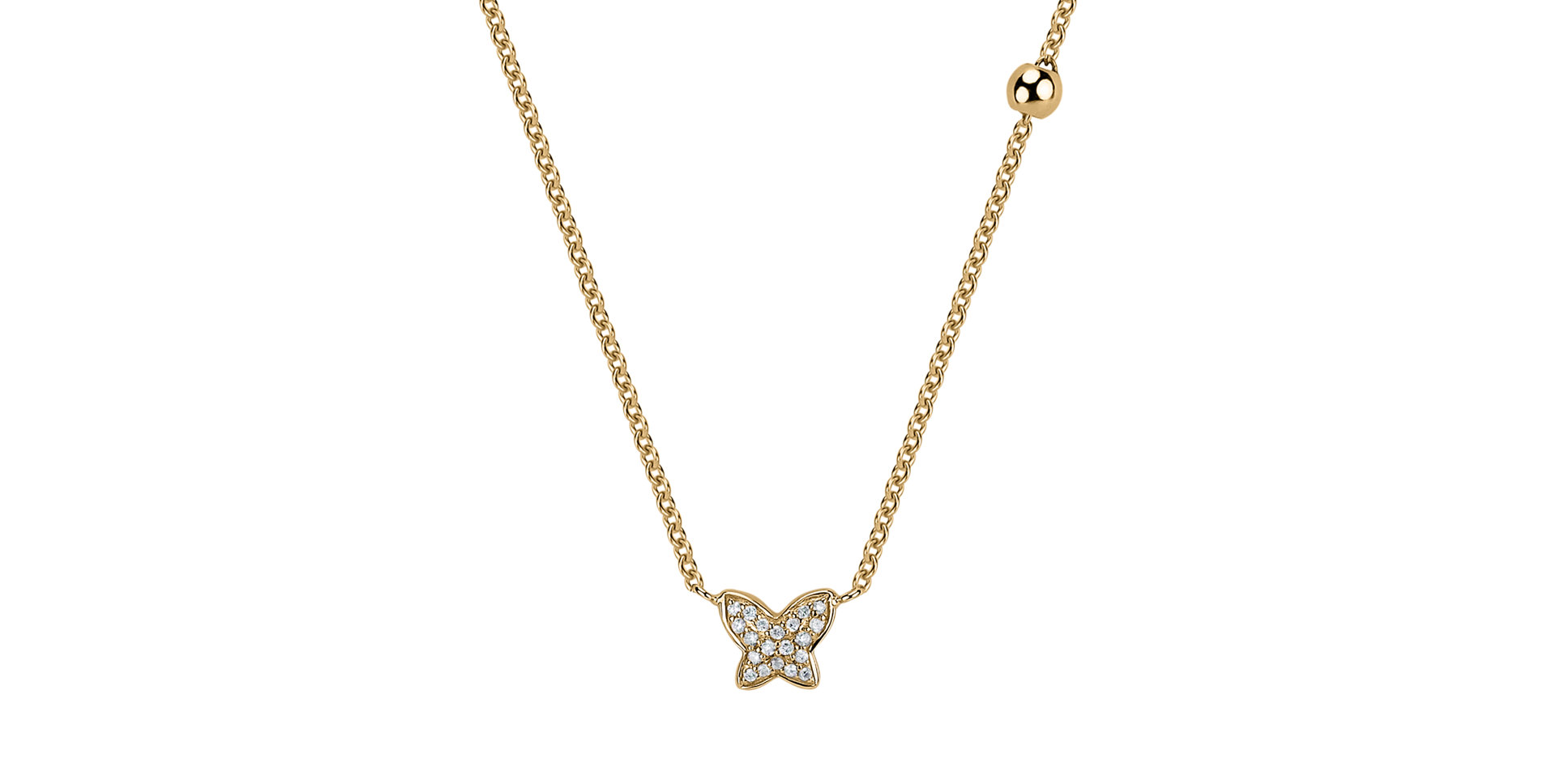 Náhrdelník s diamanty Magic Butterfly