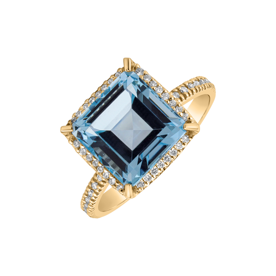 Prsten s topazem a diamanty Perfect Paradox