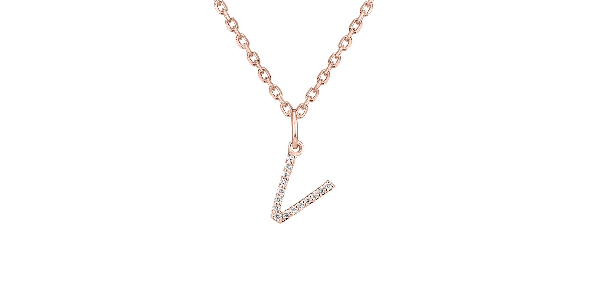 Přívěsek s diamanty Line Glitter  V