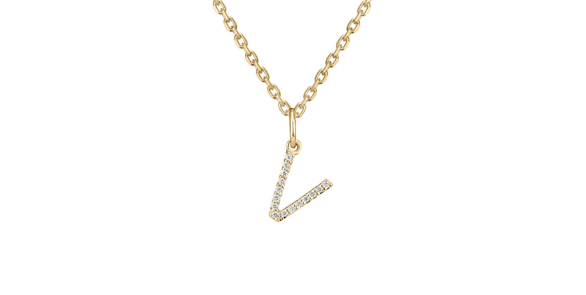 Přívěsek s diamanty Line Glitter  V