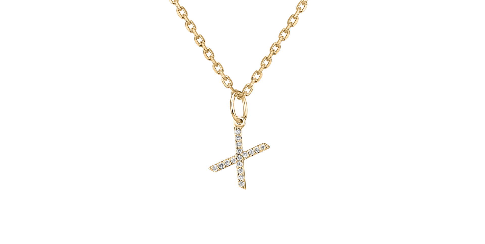 Přívěsek s diamanty Line Glitter  X