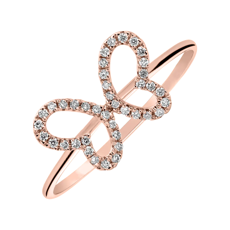 Prsten s diamanty Butterfly