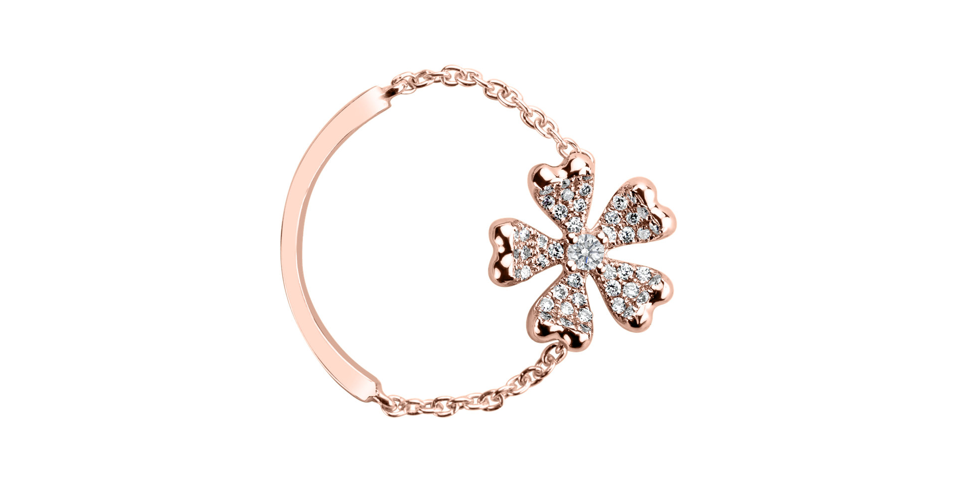 Prsten s diamanty Sparkling Flower