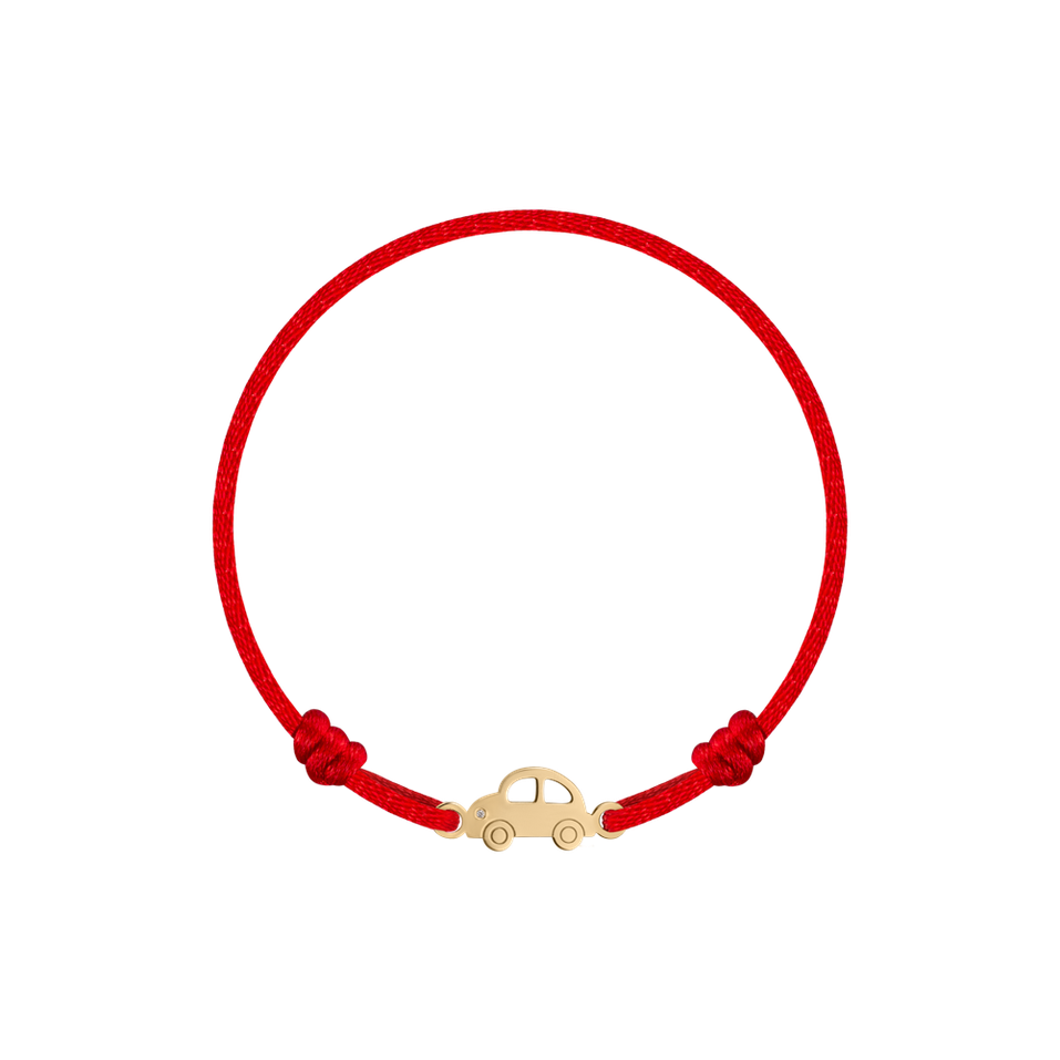 Dětský diamantový náramek se šňůrkou Toy Car