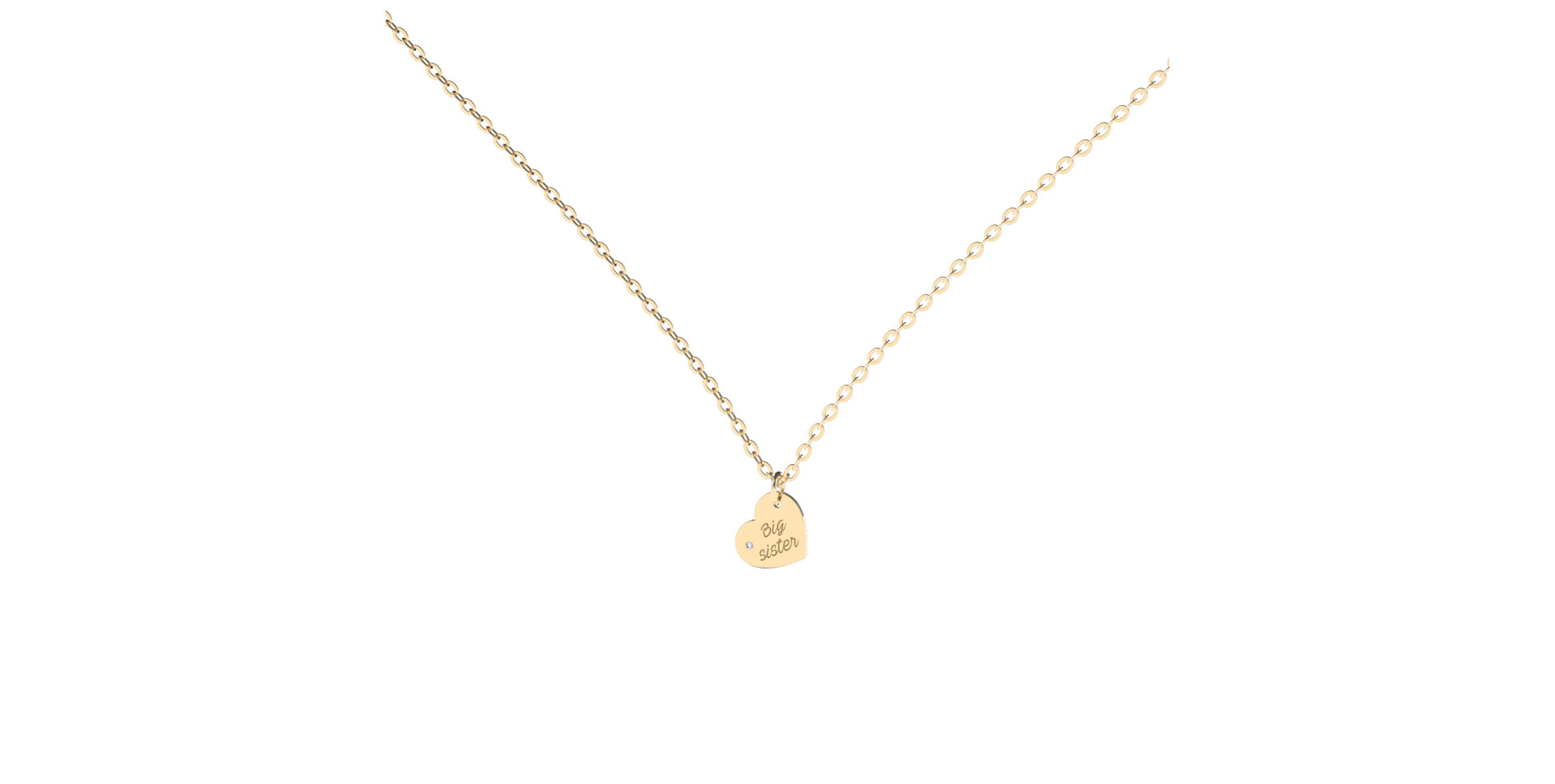 Náhrdelník s diamantem Big Sister