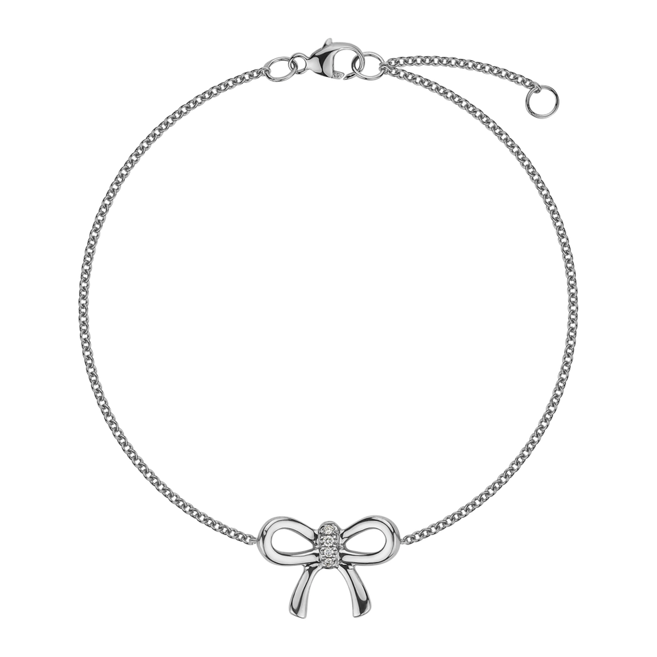 Náramek s diamanty Lucky Bow