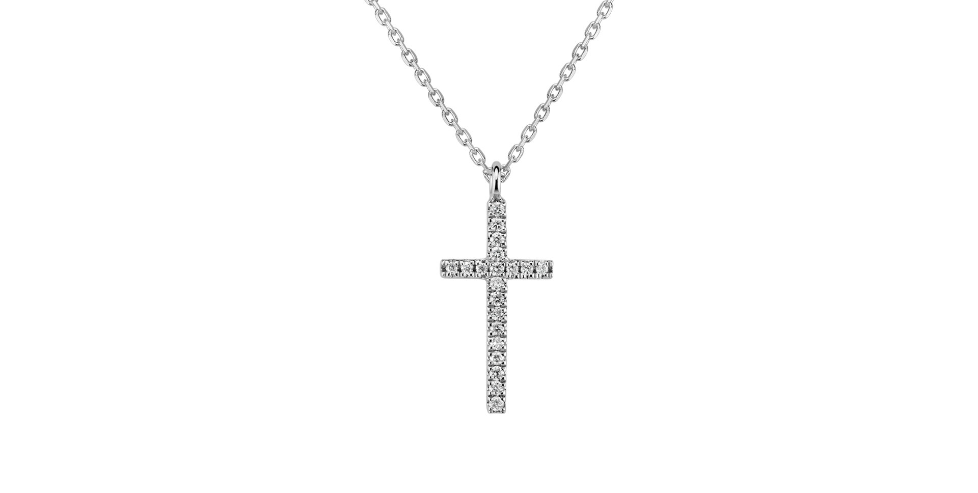 Náhrdelník s diamanty Shimmering Cross