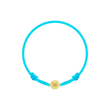 Dětský diamantový náramek se šňůrkou Circle Letter M