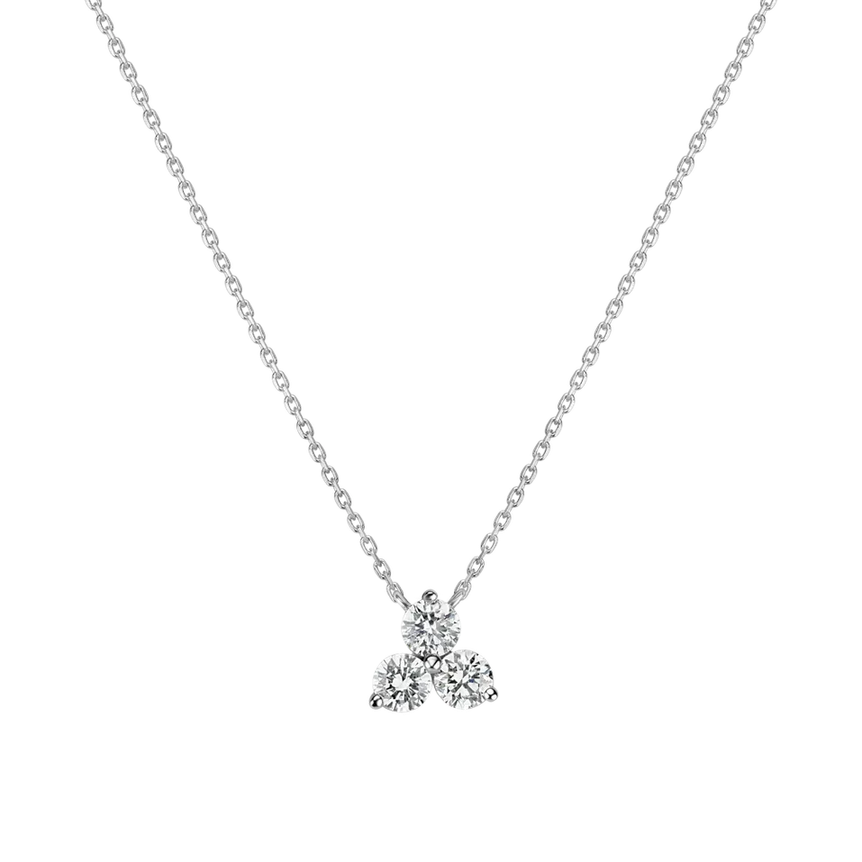 Náhrdelník s diamanty Sparkling Trefoil