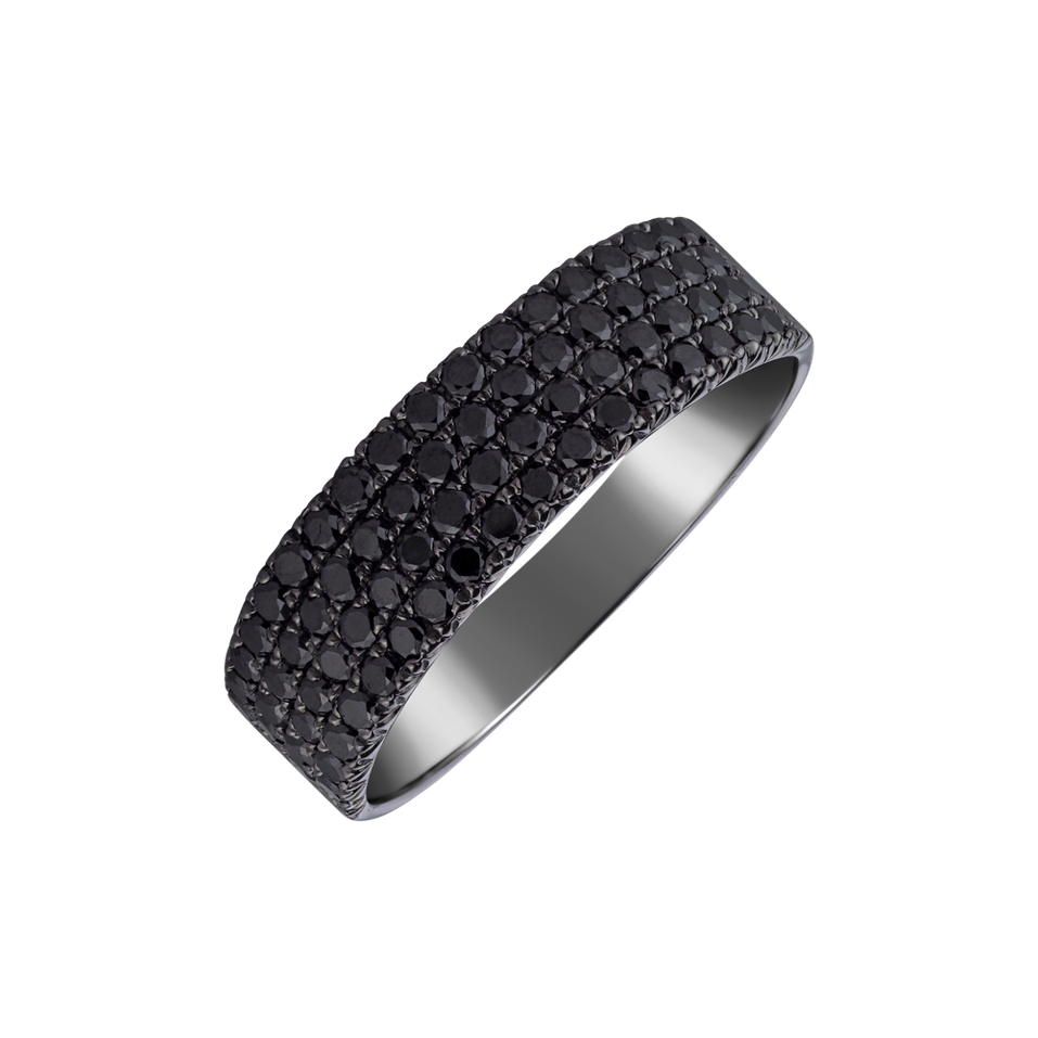Prsten s černými diamanty Queen Eternity