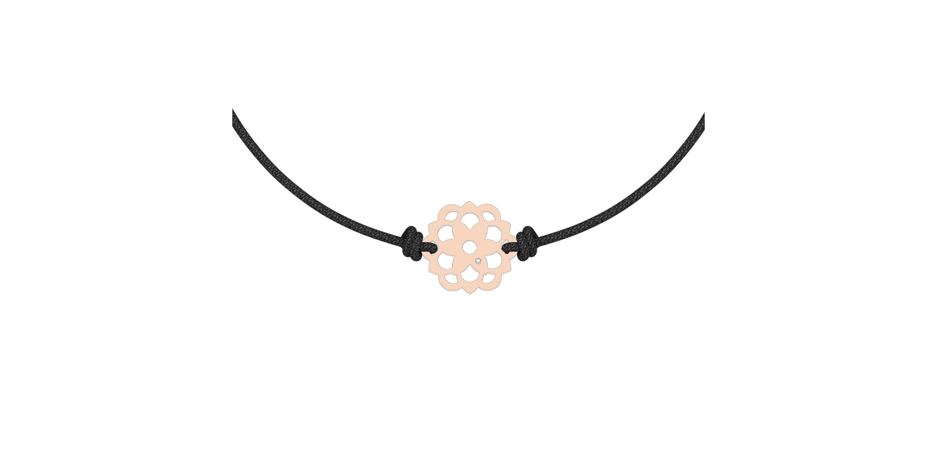 Diamantový náramek se šňůrkou Blossom