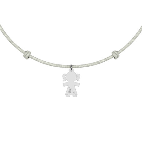 Diamantový náramek se šňůrkou Girl