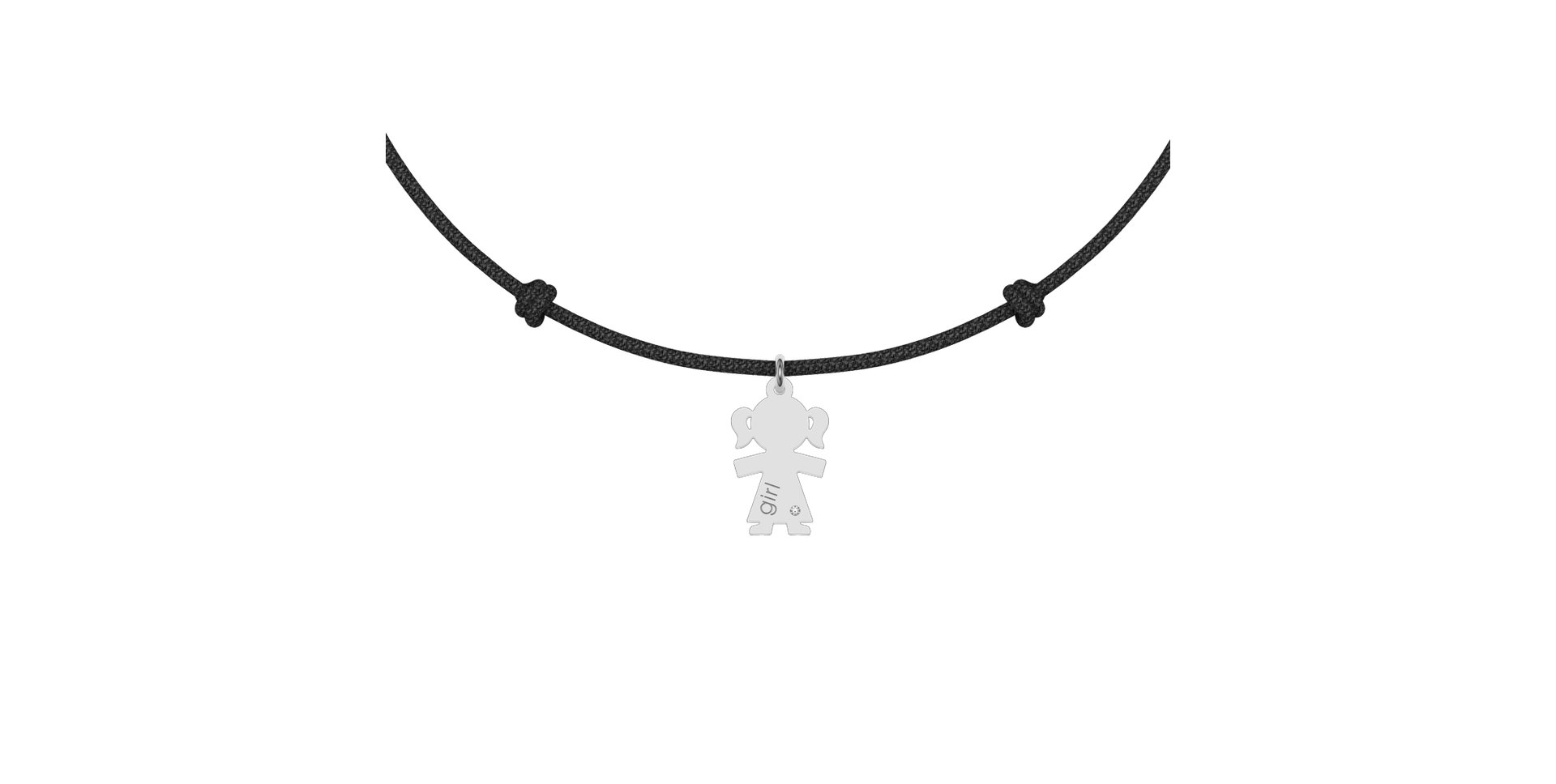 Diamantový náramek se šňůrkou Girl