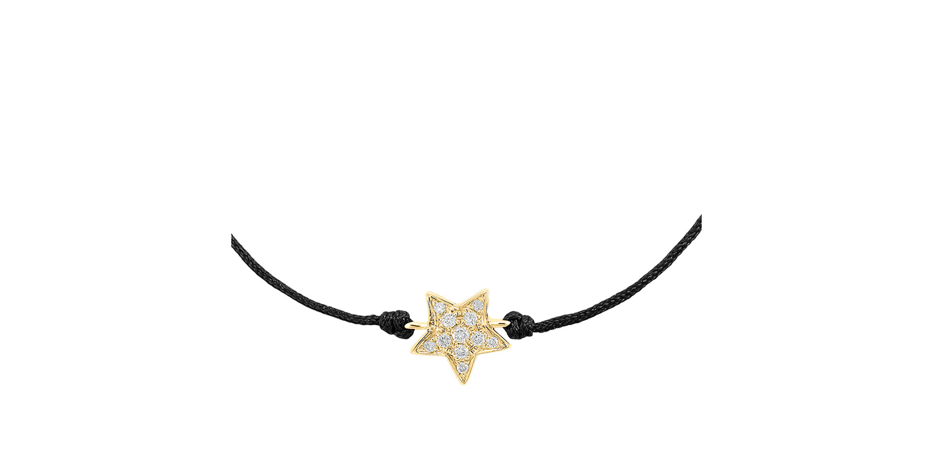 Diamantový náramek se šňůrkou Star Message