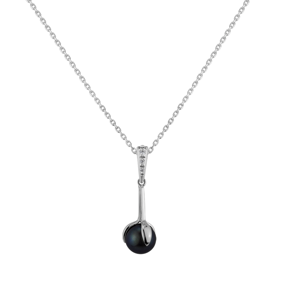 Přívěs s perlou a diamanty The Struck of Ocean Love