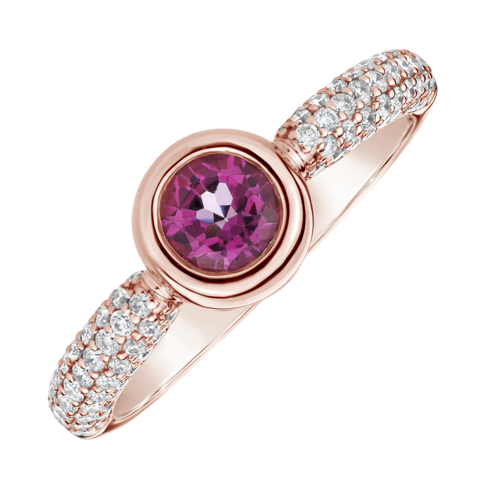 Prsten s topazem a diamanty Miracle Ray