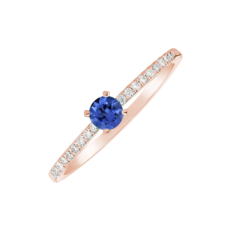 Prsten s tanzanitem a diamanty Gem Simplicity