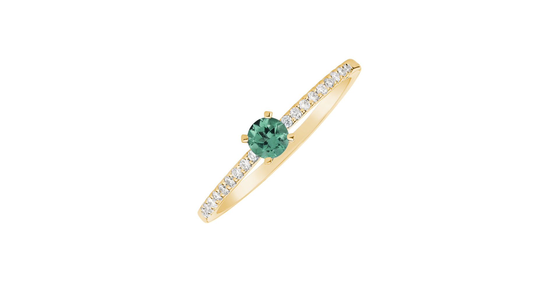 Prsten se smaragdem a diamanty Gem Simplicity