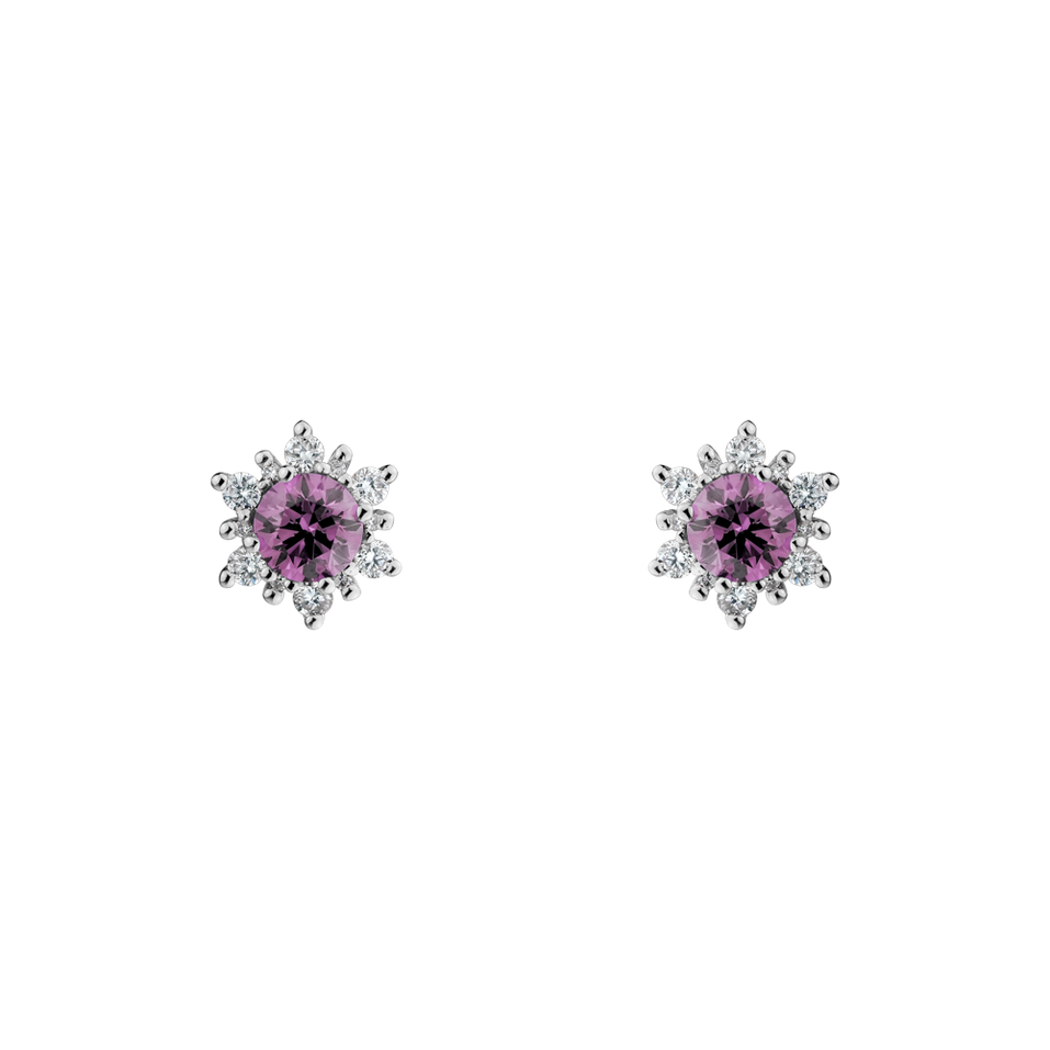 Náušnice s spinelem a diamanty Fancy Fairytale