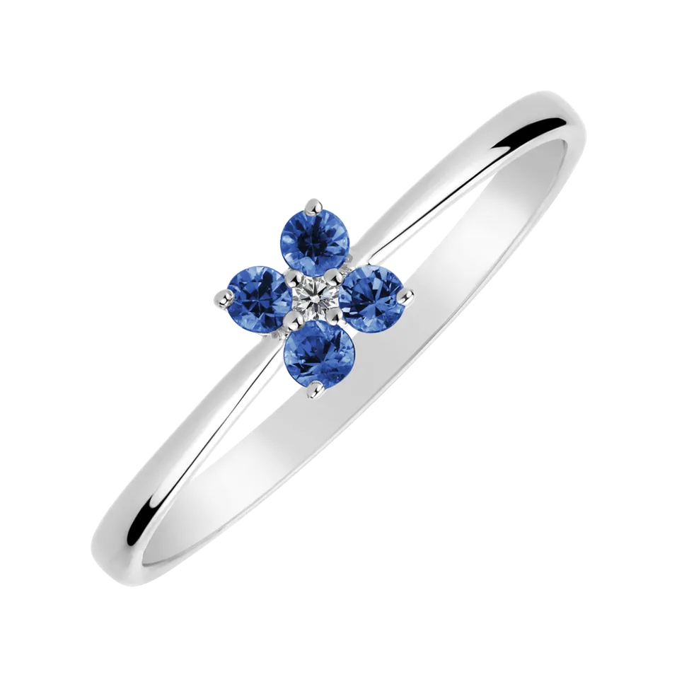 Prsten s diamantem a tanzanity Divine Bloom