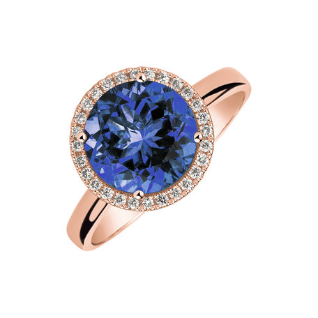 Prsten s tanzanitem a diamanty Violette