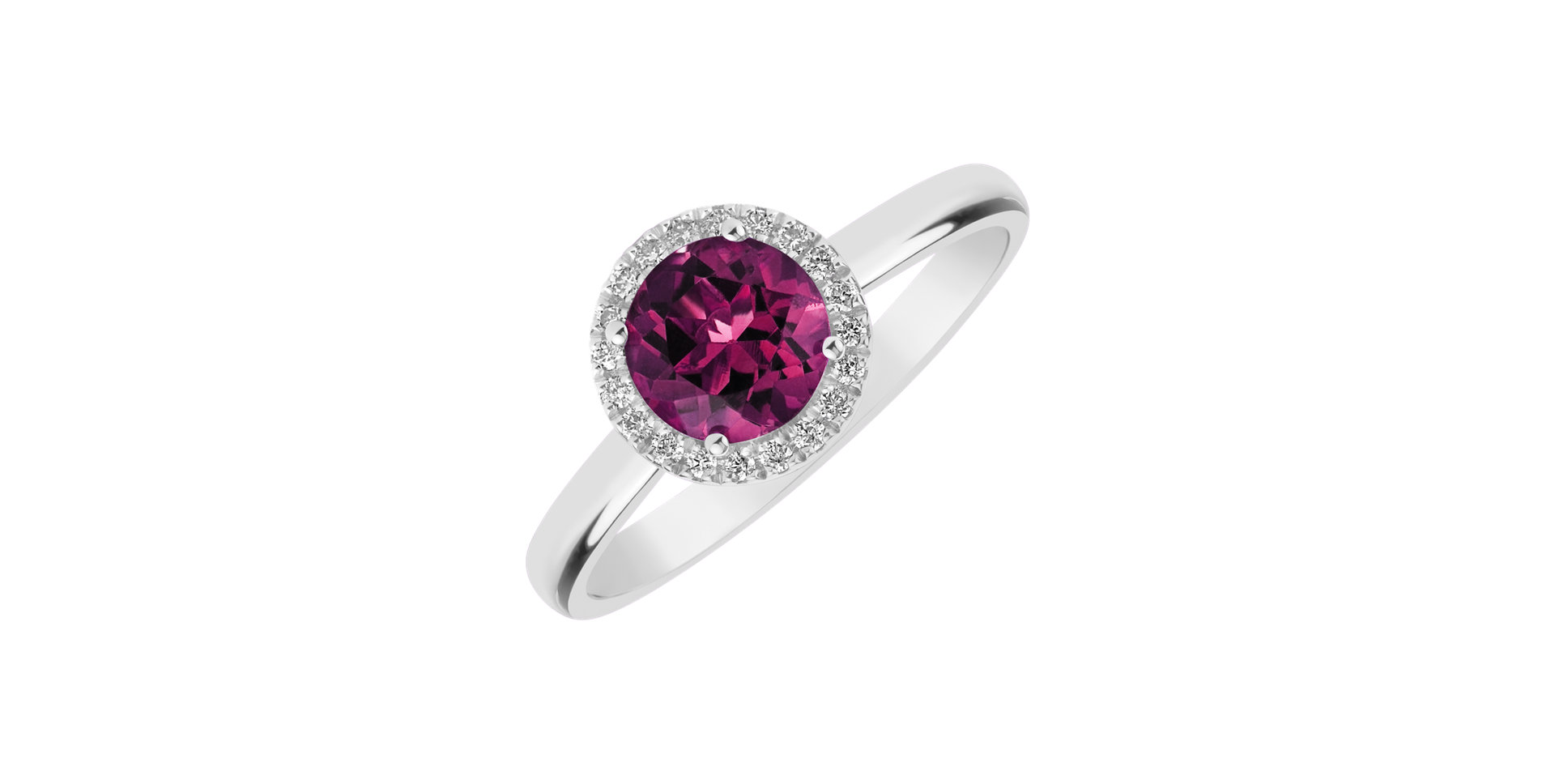 Prsten s rhodolitem a diamanty Violette