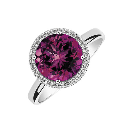 Prsten s rhodolitem a diamanty Violette