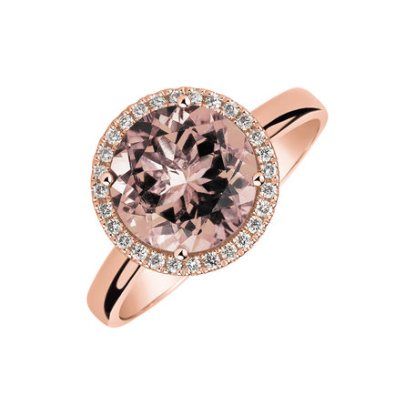 Prsten s morganitem a diamanty Violette