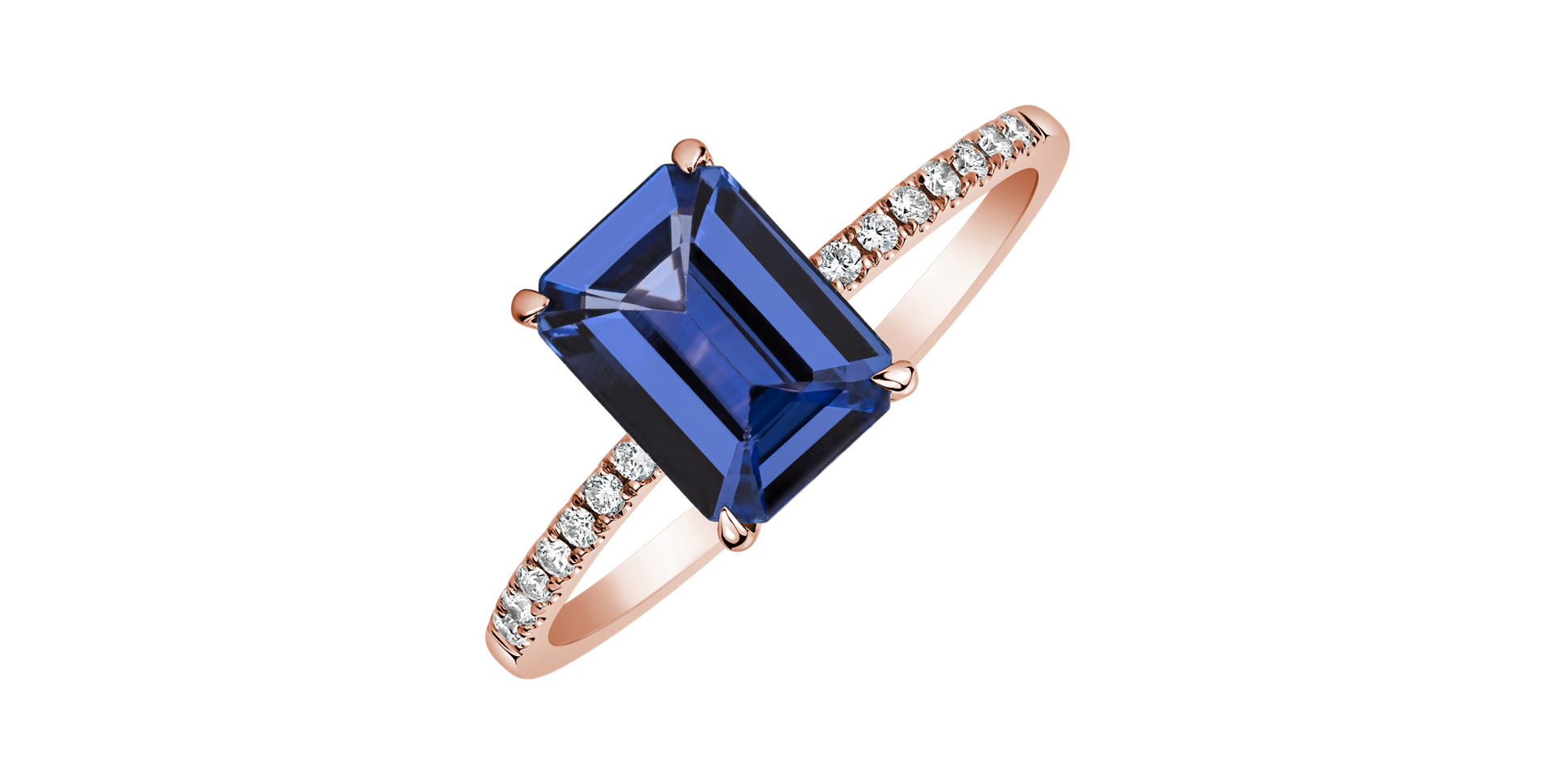 Prsten s diamanty a tanzanitem Perfect Promise