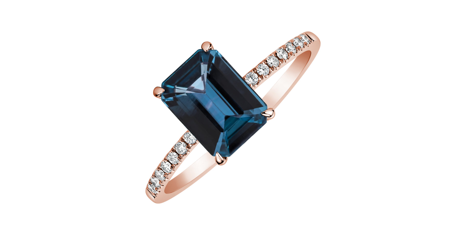 Prsten s diamanty a topazem london Perfect Promise