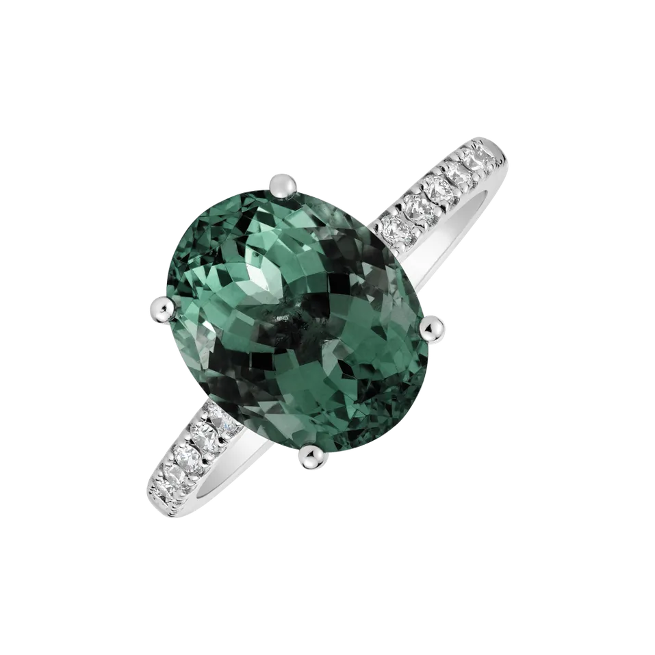 Prsten s turmalínem a diamanty Luxury Embrace