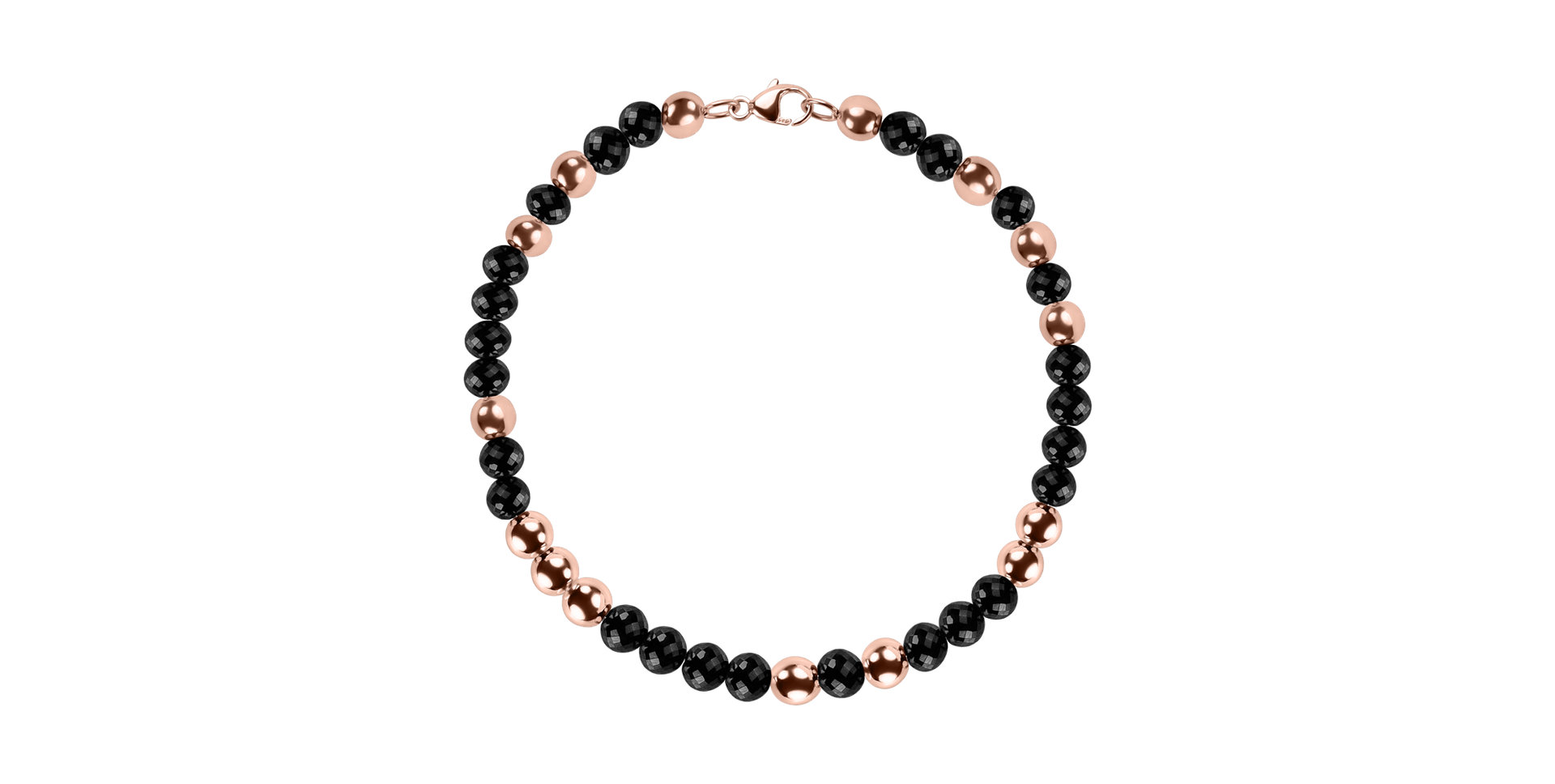 Náramek s černými diamanty Marbles Mood