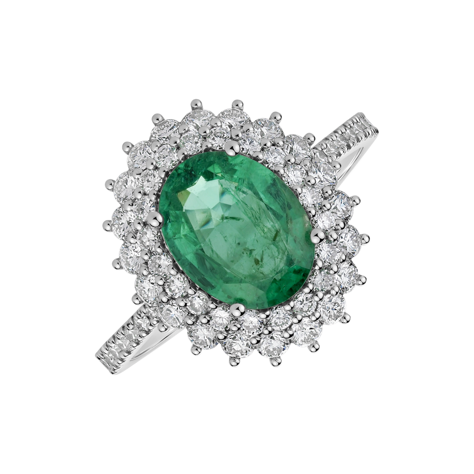Prsten se smaragdem a diamanty Majesty