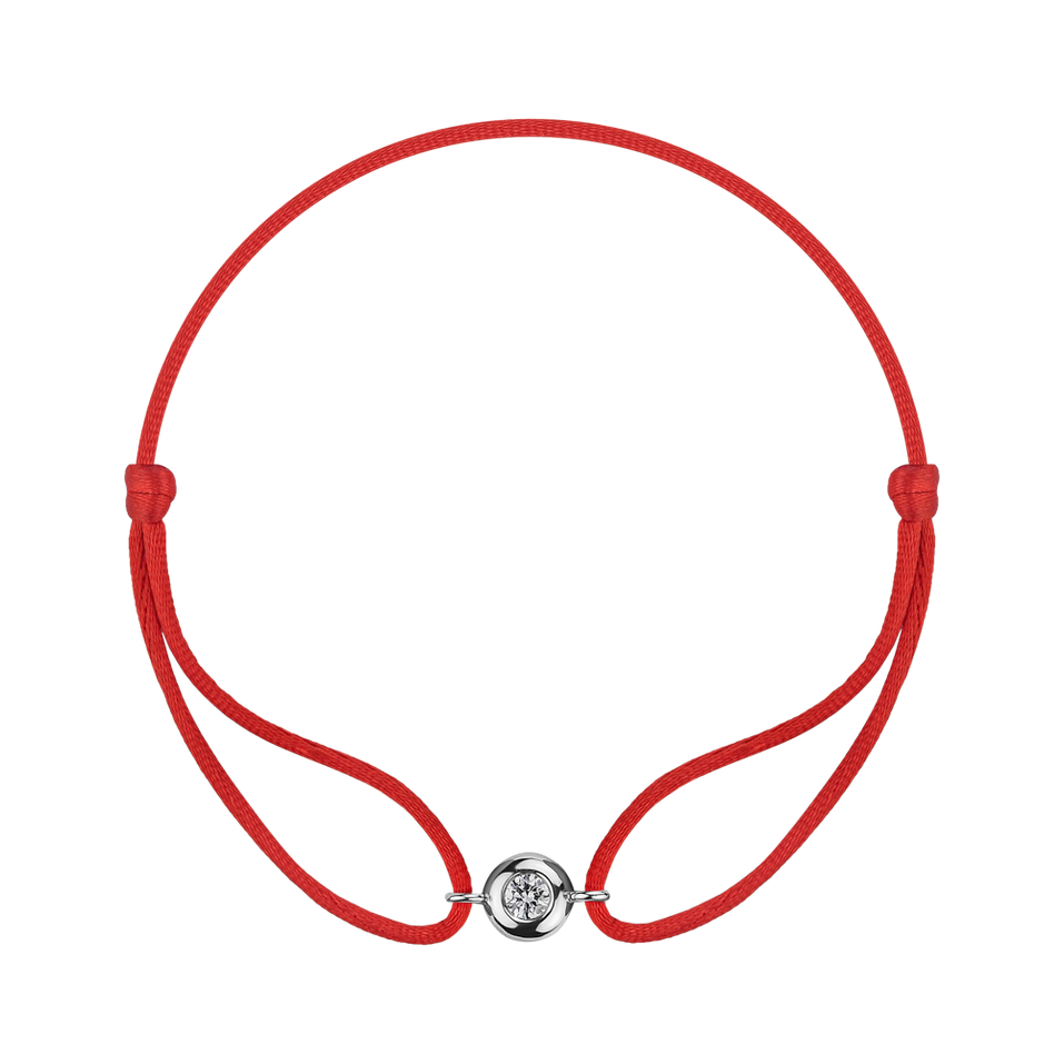 Diamantový náramek se šňůrkou Drop