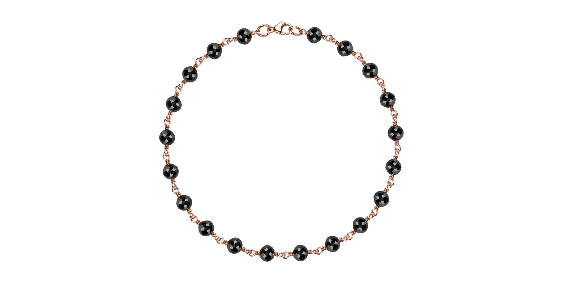 Náramek s černými diamanty Dark Melody