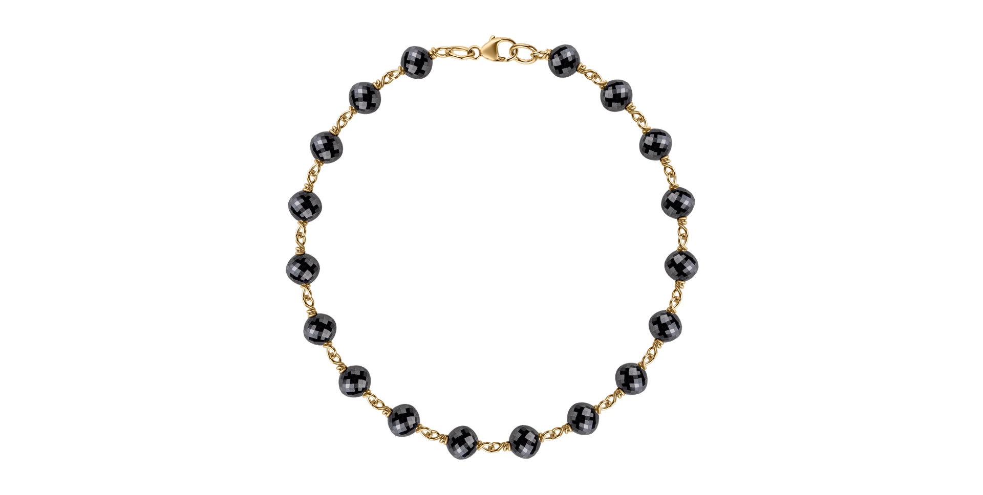 Náramek s černými diamanty Dark Melody