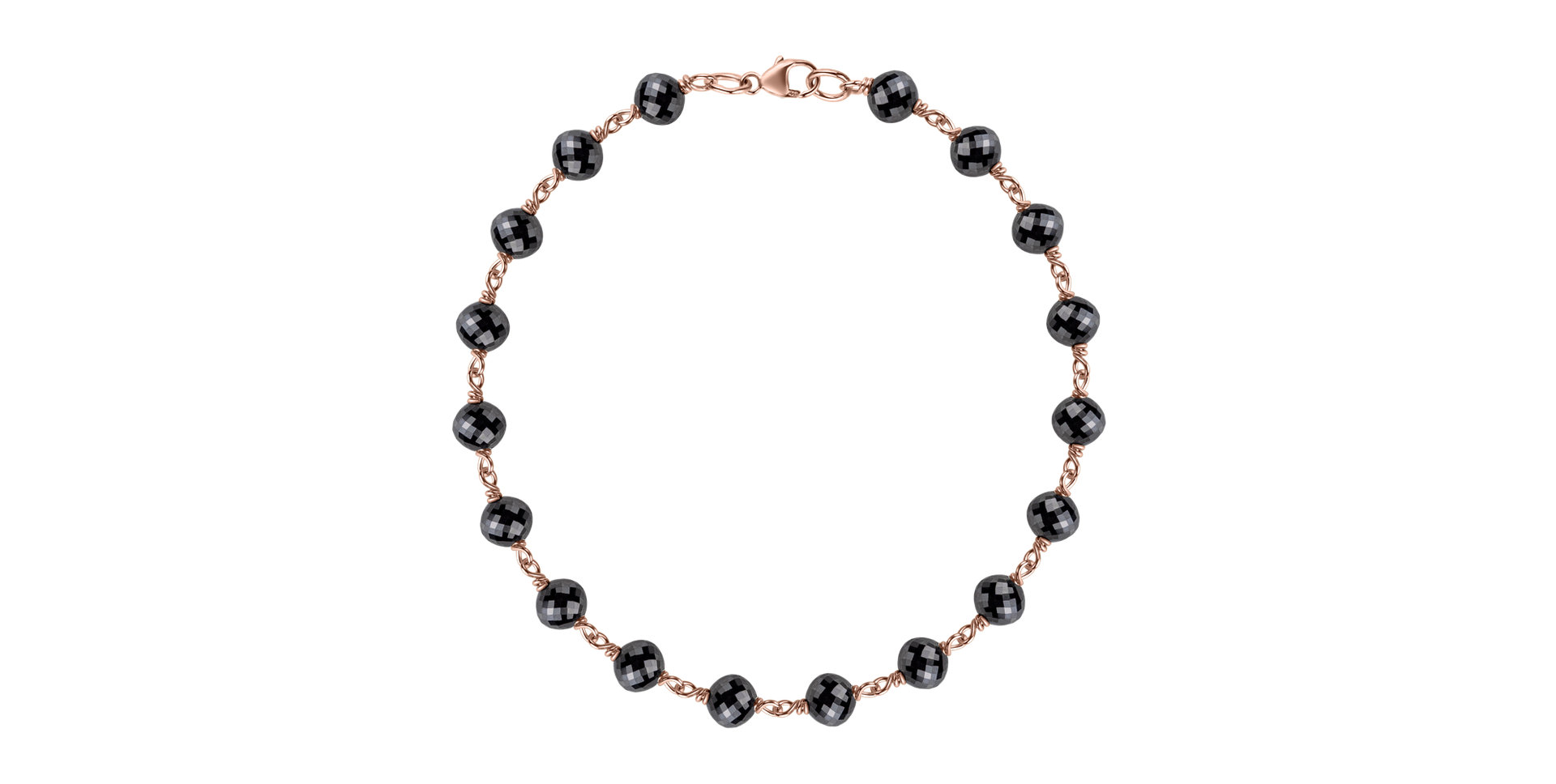 Náramek s černými diamanty Dark Melody